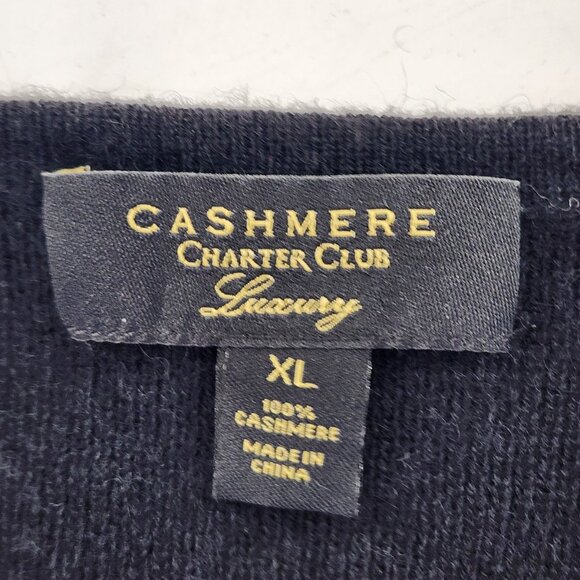 CHARTER CLUB Luxury100% Cashmere 3/4 Ruffle Bell Sleeve Sweater Black - Picture 4 of 4
